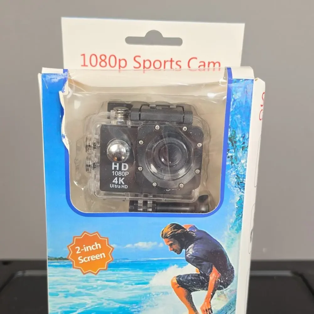 Kogan HD 1080P 4K Ultra HD Waterproof Action Camera Wide Angle 2-inch LCD Black‎